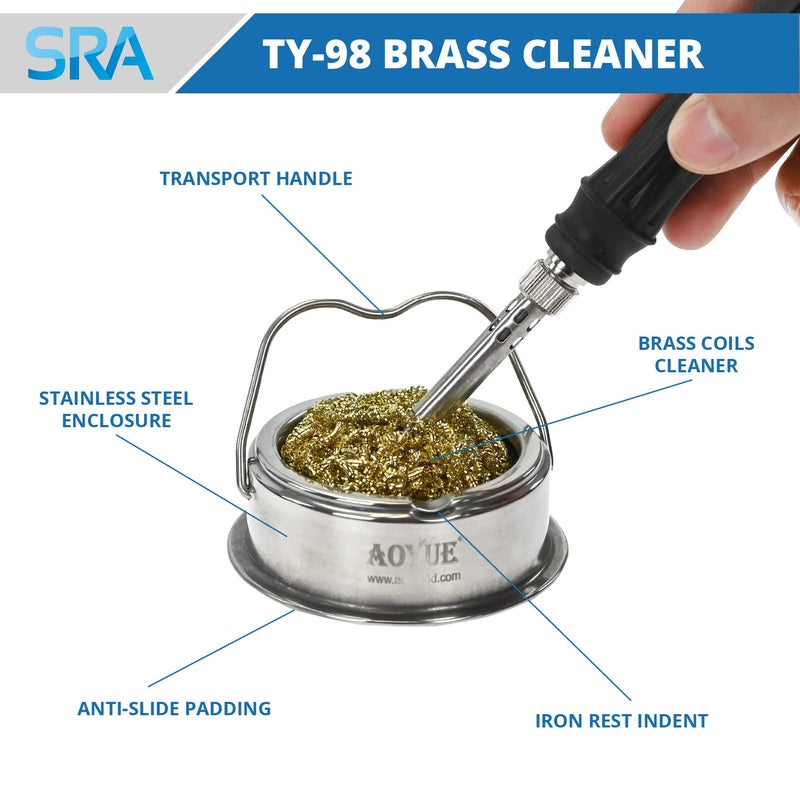 Aoyue Soldering Iron Tip Cleaner with Brass wire sponge, no water needed (TY-98)â€¦ - Image 3